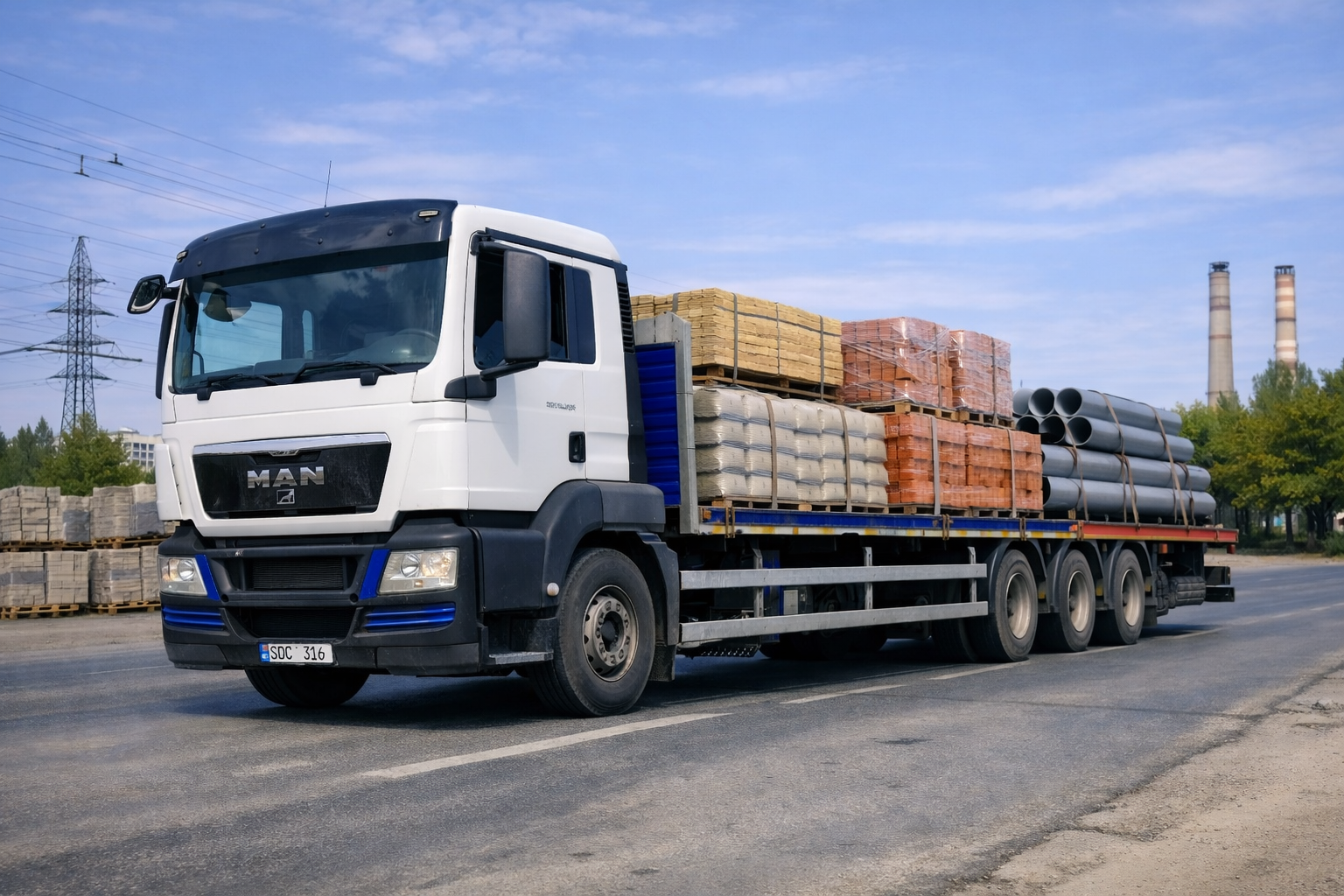 Transport materiale de construcție